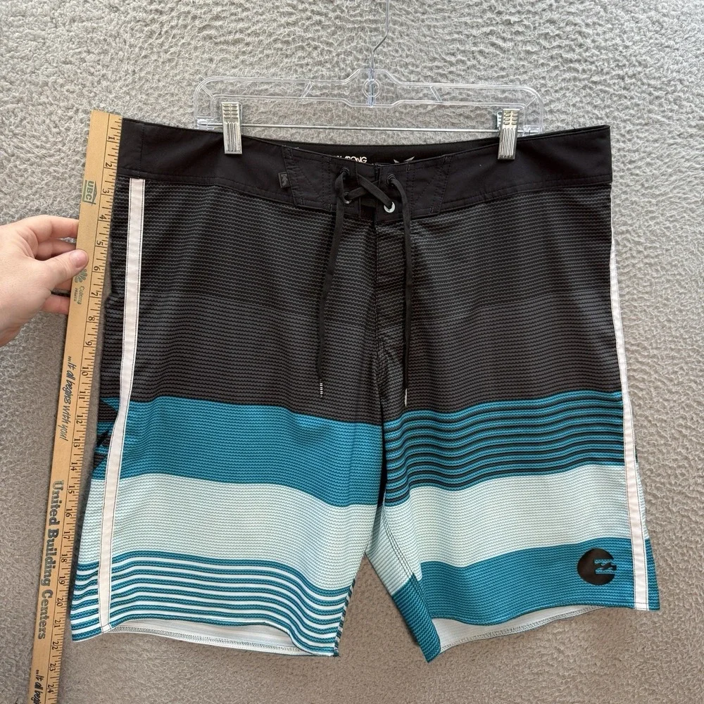 Billabong Board Shorts Mens 38 Multicolor Striped Platinum X Swim Trunks Surfer‎